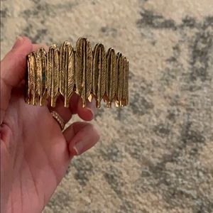 House of Harlow Gold Feather Bangle